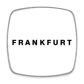 FRANKFURT - Viereckiger Kühlschrankmagnet - Weiß - Vorne