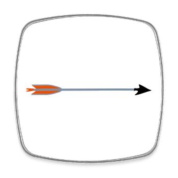 mittelalterliche Bogenschießen Pfeil Broadhead von - Viereckiger Kühlschrankmagnet - Weiß - Vorne