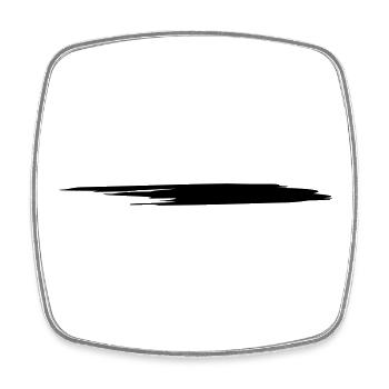 Klecks Strich Streifen Marker  (VECTORGRAPHIC) - Viereckiger Kühlschrankmagnet - Weiß - Vorne