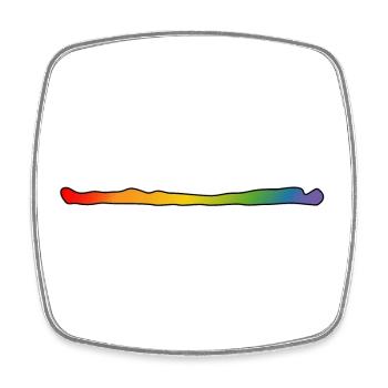 LGBT lgbtqi queer Regenbogenshirt - Viereckiger Kühlschrankmagnet - Weiß - Vorne