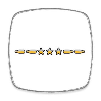 Star Beer Bottles Line Dividing Line - Square fridge magnet - white - Front