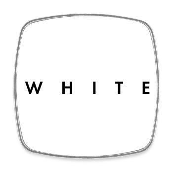 white - the color white - Viereckiger Kühlschrankmagnet - Weiß - Vorne