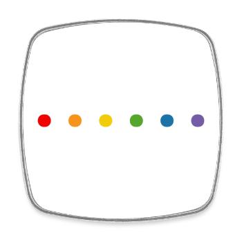 Regenbogen small rounds LGBT lgbtqi queer - Viereckiger Kühlschrankmagnet - Weiß - Vorne