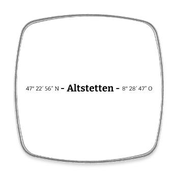 Coordinates Altstetten Kreis 9 Zurich - Square fridge magnet - white - Front