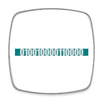 Binär Code Programm Sprache - Viereckiger Kühlschrankmagnet - Weiß - Vorne