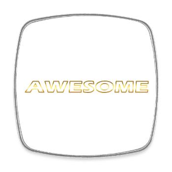 Awesome Gift - Square fridge magnet - white - Front