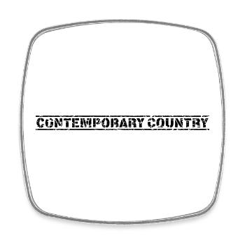 Contemporary Country - Viereckiger Kühlschrankmagnet - Weiß - Vorne