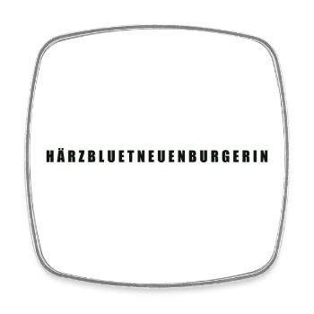 Härzbluetneuenburgerin Kanton Neuenburg - Viereckiger Kühlschrankmagnet - Weiß - Vorne
