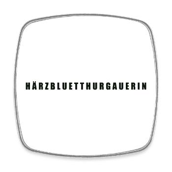 Härzbluetthurgauerin Kanton Thurgau - Viereckiger Kühlschrankmagnet - Weiß - Vorne