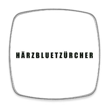 Härzbluetzürcher Zürich - Viereckiger Kühlschrankmagnet - Weiß - Vorne