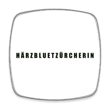 Härzbluetzürcherin Zürich - Viereckiger Kühlschrankmagnet - Weiß - Vorne