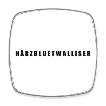 Härzbluetwalliser Kanton Walliser - Viereckiger Kühlschrankmagnet - Weiß - Vorne