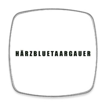Härzbluetaargauer Kanton Aargau - Viereckiger Kühlschrankmagnet - Weiß - Vorne