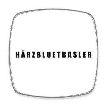 Härzbluetbasler Kanton Basel - Viereckiger Kühlschrankmagnet - Weiß - Vorne