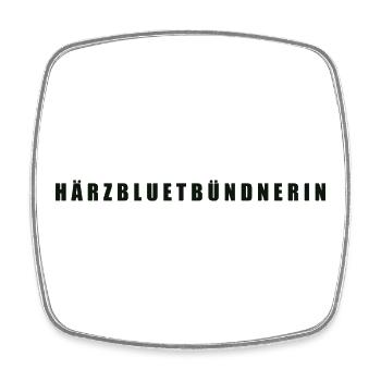 Härzbluetbündnerin Bündnerin Graubünden - Viereckiger Kühlschrankmagnet - Weiß - Vorne