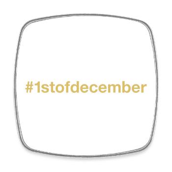 Born on December 1 Birthday birthday - Square fridge magnet - white - Front