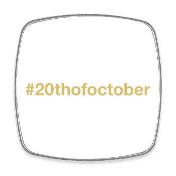 geboren am 20. Oktober Geburtstag birthday - Viereckiger Kühlschrankmagnet - Weiß - Vorne