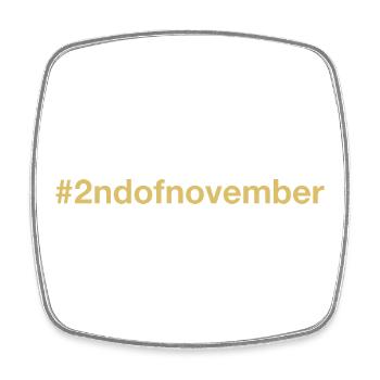 geboren am 2. November Geburtstag birthday - Viereckiger Kühlschrankmagnet - Weiß - Vorne