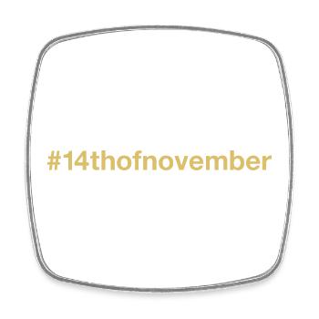 geboren am 14. November Geburtstag birthday - Viereckiger Kühlschrankmagnet - Weiß - Vorne