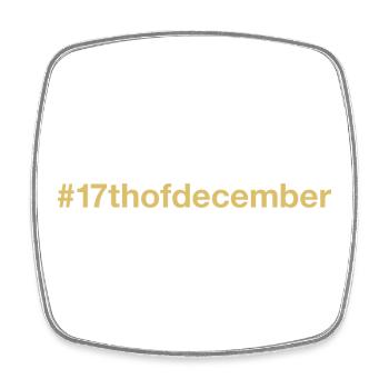 Born on December 17 Birthday birthday - Square fridge magnet - white - Front