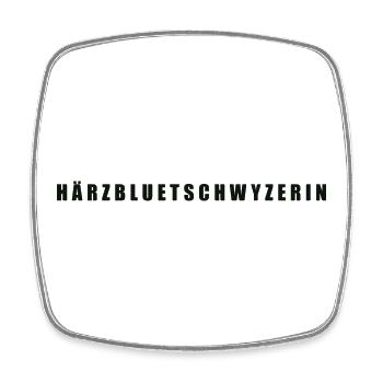 Härzbluetschwyzerin Kanton Schwyz - Viereckiger Kühlschrankmagnet - Weiß - Vorne