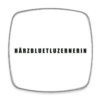 Härzbluetluzernerin Kanton Luzern - Viereckiger Kühlschrankmagnet - Weiß - Vorne