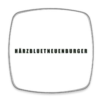 Härzbluetneuenburger Kanton Neuenburg - Viereckiger Kühlschrankmagnet - Weiß - Vorne