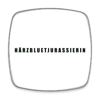 Härzbluetjurassierin Kanton Jura - Viereckiger Kühlschrankmagnet - Weiß - Vorne