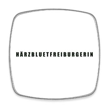 Härzbluetfreiburgerin Kanton Freiburg - Viereckiger Kühlschrankmagnet - Weiß - Vorne