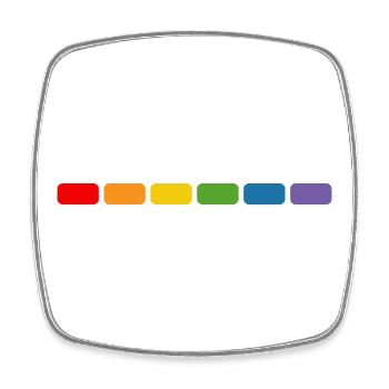 T-shirt LGBT arc-en-ciel - Magnet carré - blanc - Devant