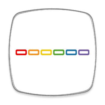 LGBT shirt rainbow for the next CSD. - Square fridge magnet - white - Front