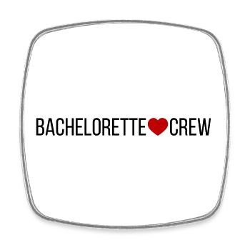 Bachelorette Crew Herz - Viereckiger Kühlschrankmagnet - Weiß - Vorne