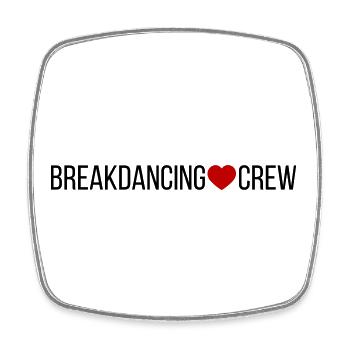 Breakdancing Crew Herz - Viereckiger Kühlschrankmagnet - Weiß - Vorne