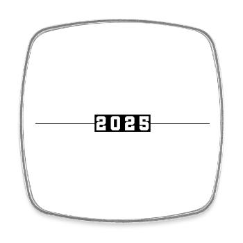 Ligne 2025 - Magnet carré - blanc - Devant