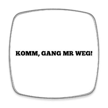 schwäbischer spruch schwäbisch schwabenland lustig - Viereckiger Kühlschrankmagnet - Weiß - Vorne