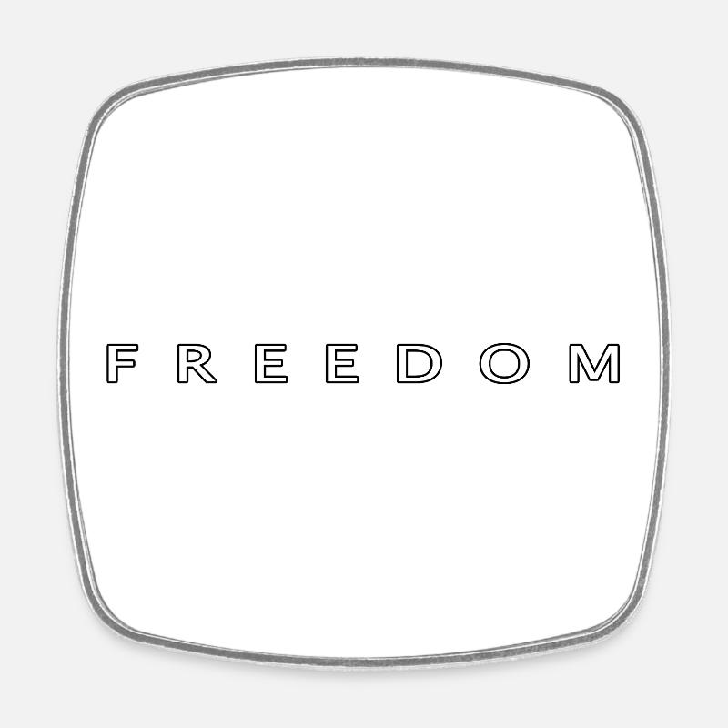 Liberté - Magnet carré - blanc