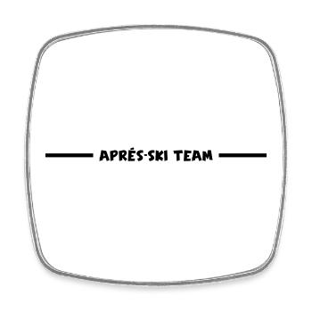 Ligne après-ski - Magnet carré - blanc - Devant