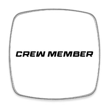 crew member - Square fridge magnet - white - Front