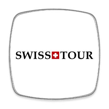 Tour Suisse - Magnet carré - blanc - Devant