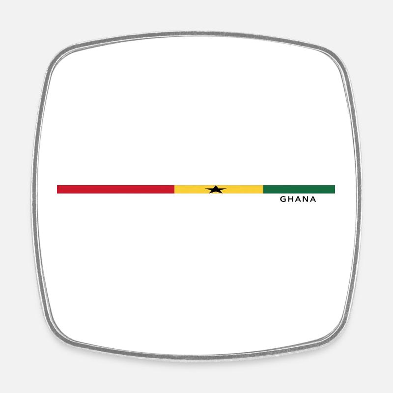 Ghana flag in style - Square fridge magnet - white