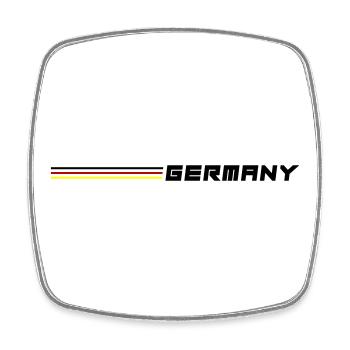 Team Deutschland - Viereckiger Kühlschrankmagnet - Weiß - Vorne