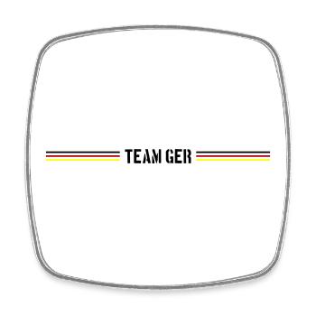 Drapeau de l’Allemagne - Magnet carré - blanc - Devant