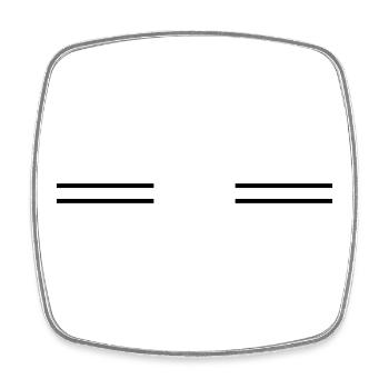 Symbol_streifen - Square fridge magnet - white - Front