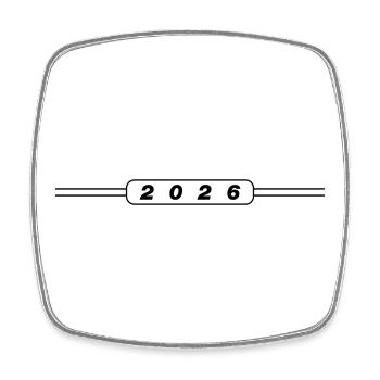 2026 - Magnet carré - blanc - Devant