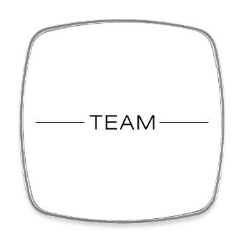 Team Linie - Viereckiger Kühlschrankmagnet - Weiß - Vorne