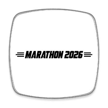 Marathon 2026 - Square fridge magnet - white - Front
