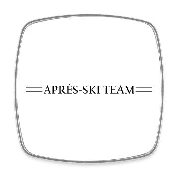 Ligne de l’équipe Après Ski - Magnet carré - blanc - Devant