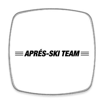 Apres Ski Team - Viereckiger Kühlschrankmagnet - Weiß - Vorne