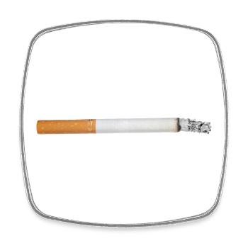Cigarette Smoke Shade - Square fridge magnet - white - Front