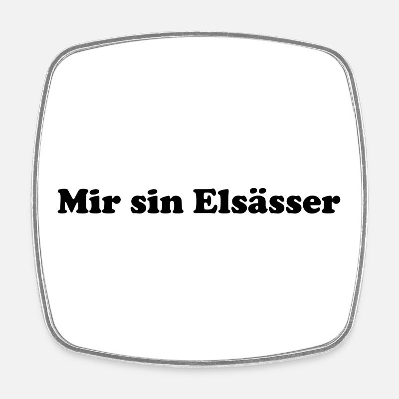 Mir_Sin_Elsasser - Viereckiger Kühlschrankmagnet - Weiß